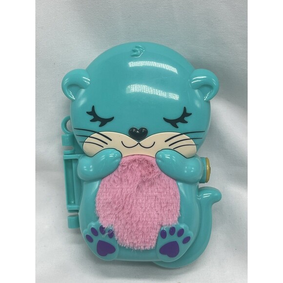 Polly pocket 2021 Otter Aquarium compact Fuzzy Pink Belly - Picture 1 of 16